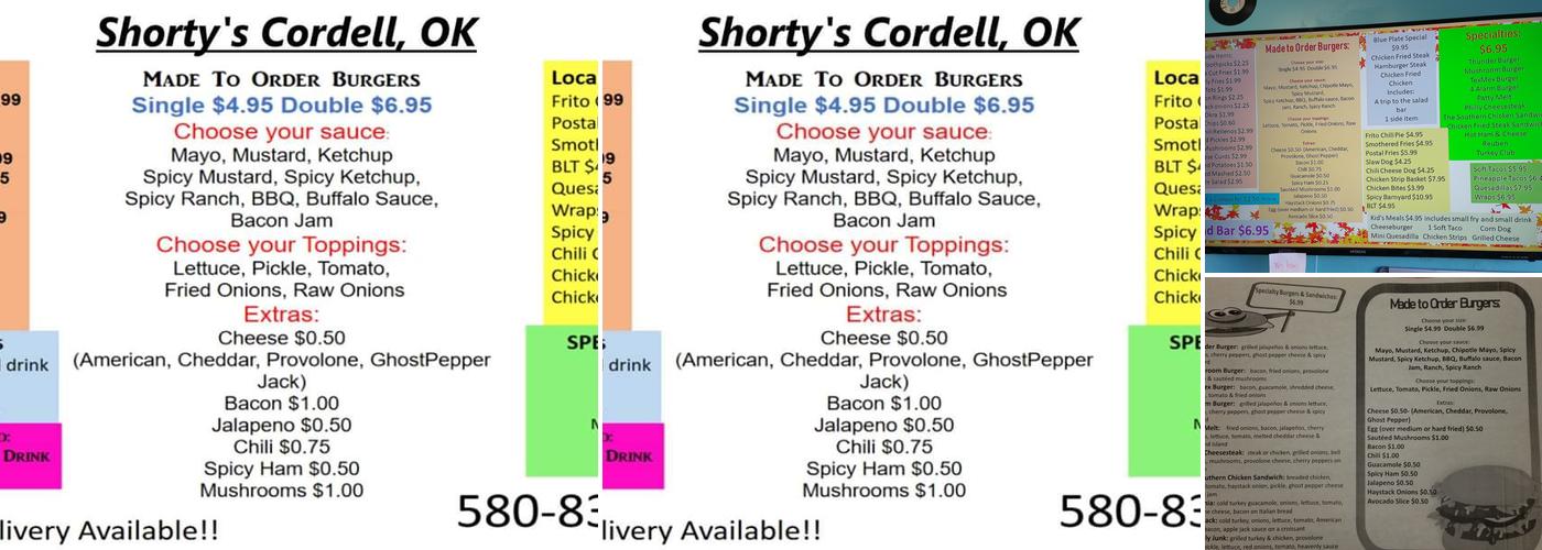Shorty Bauman's Menu