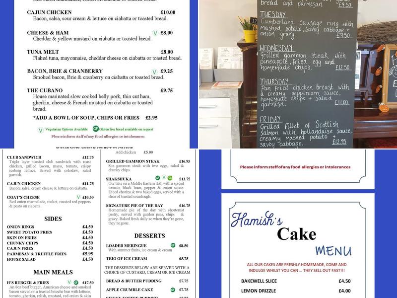 Hamish's Menu