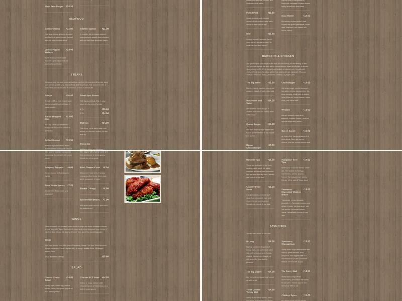 Silver Spur Restaurant Menu