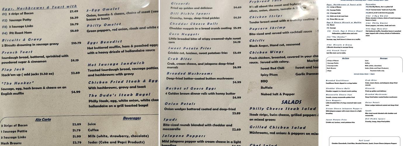 Grey Goose Store and Social Club Menu