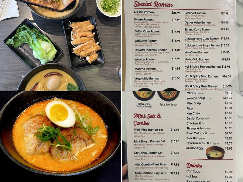 Rai Rai Ramen Menu