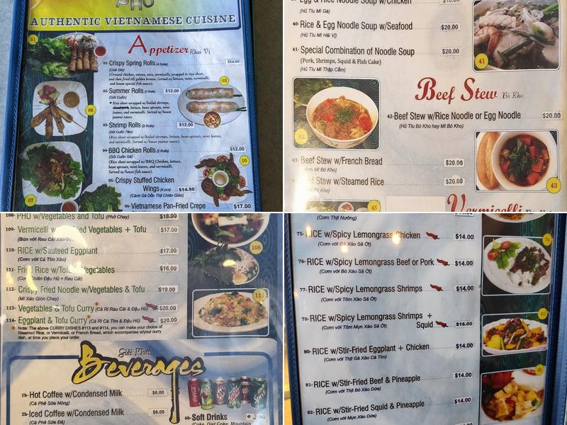 Planet Pho Menu