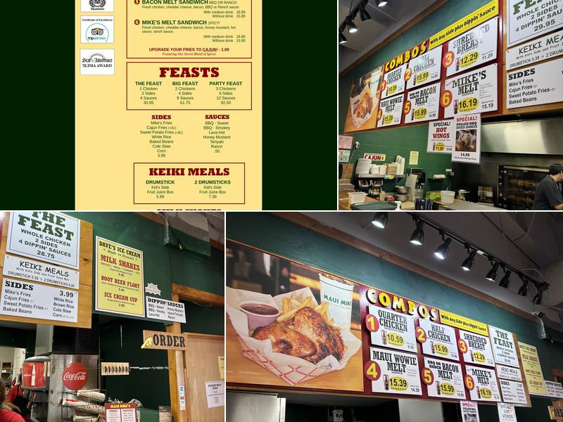 Maui Mike's Fire-Roasted Chicken Menu