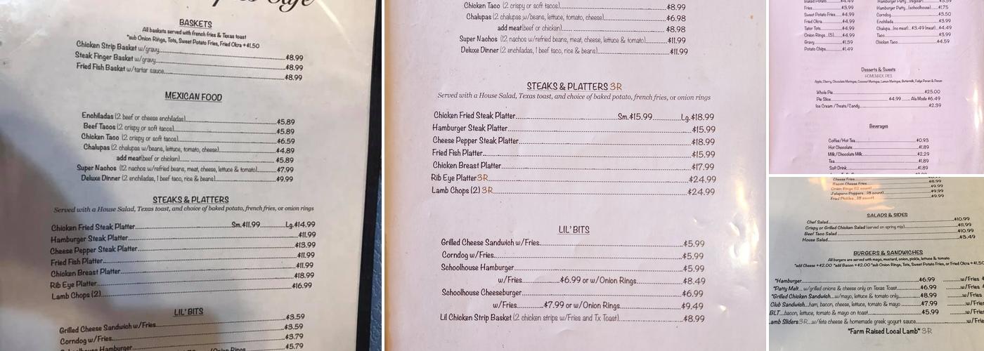 Lost Maples Cafe Menu