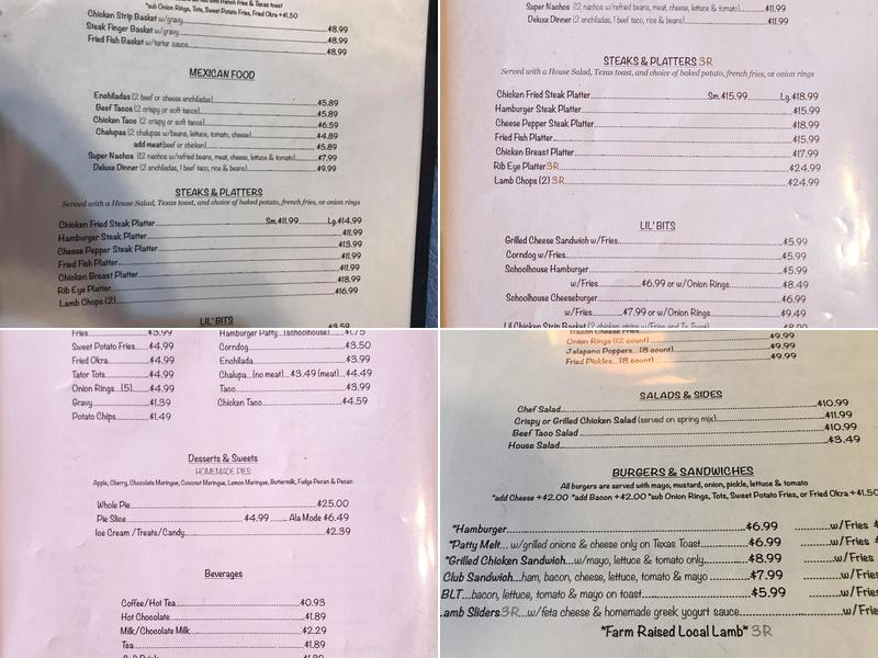 Lost Maples Cafe Menu