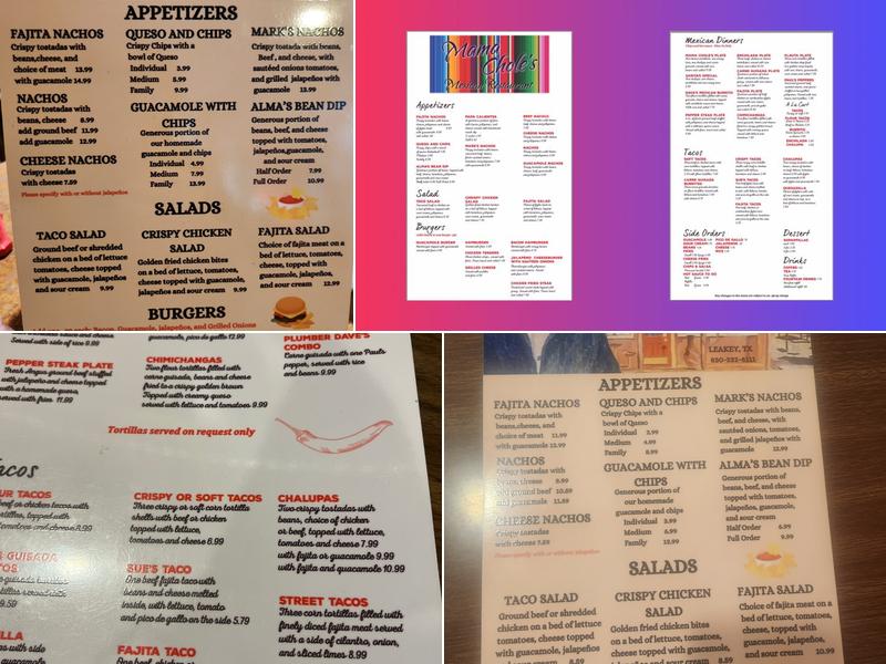 Mama Chole's Menu