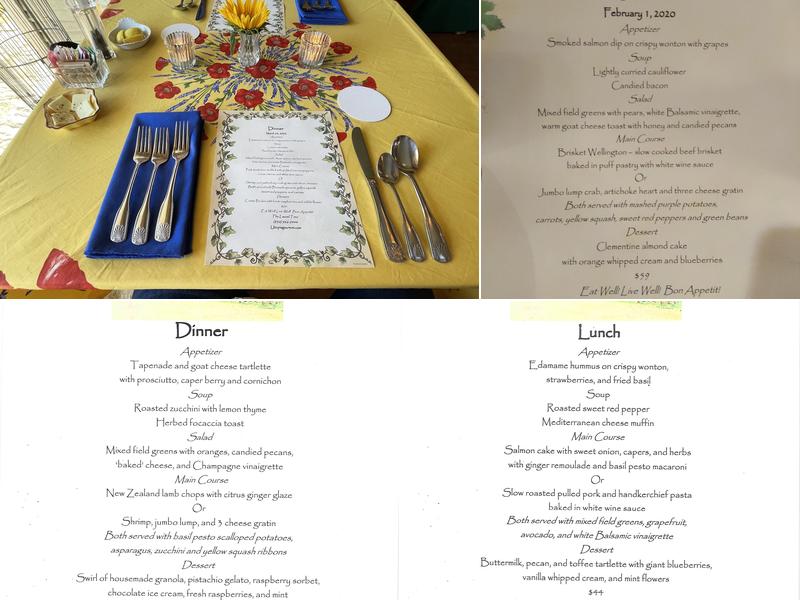 The Laurel Tree Menu