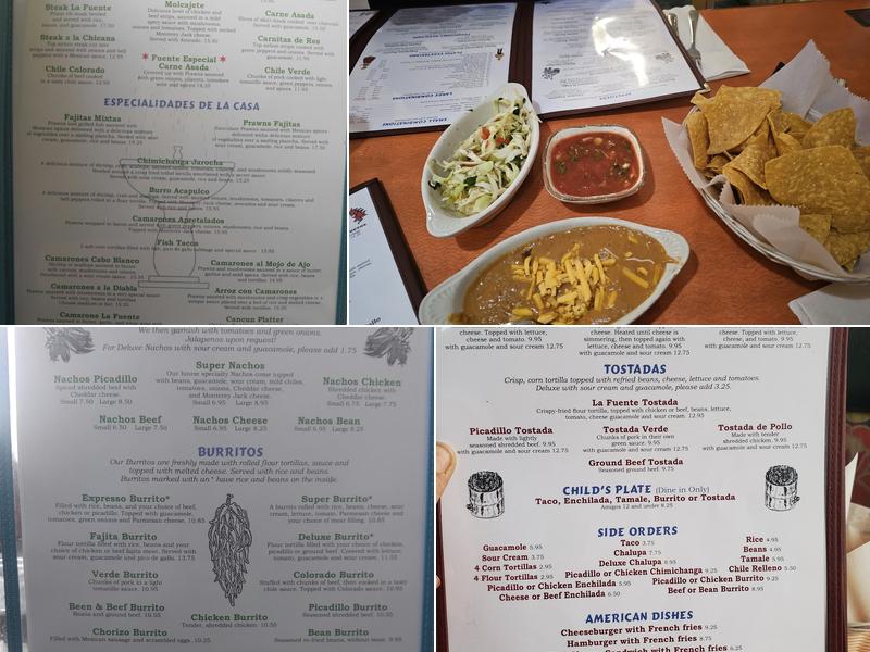 La Fuente Menu