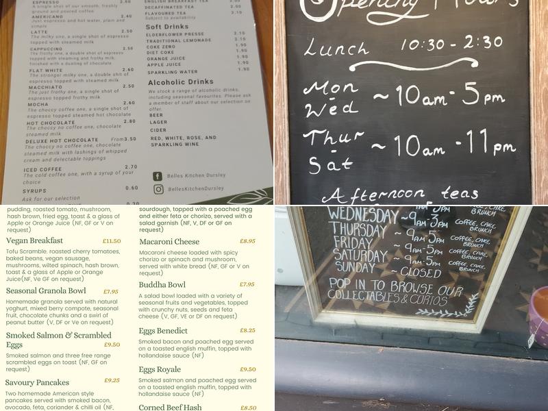 Belle's Kitchen Menu