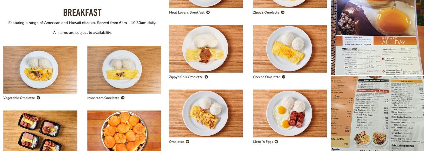 Zippy's Ewa Menu