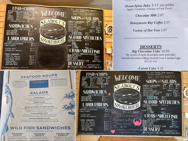 Seabolt's Restaurant Menu