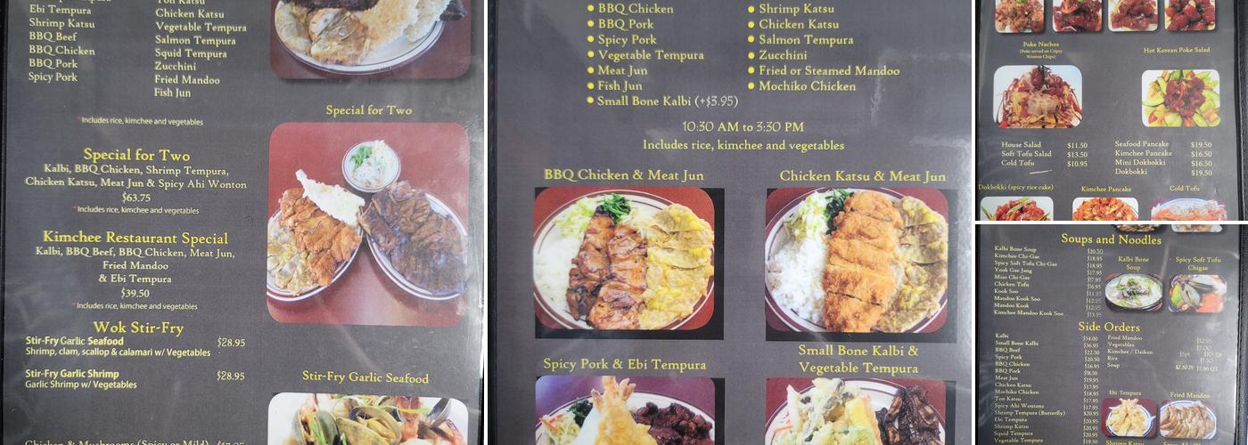 Kim Chee Restaurant 7 Menu