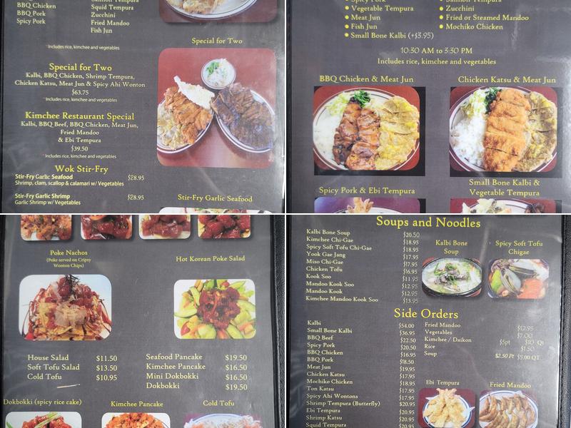 Kim Chee Restaurant 7 Menu