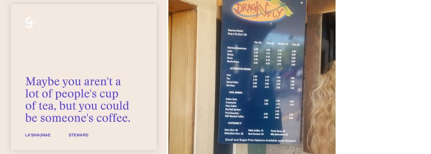 Drag N Fly Espresso Menu