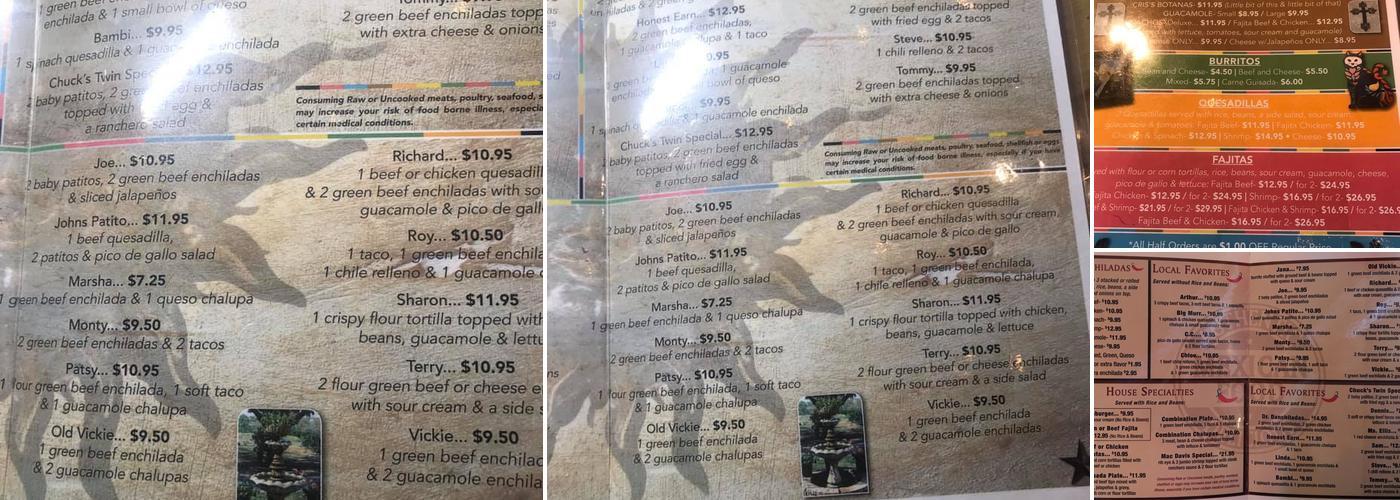 Mi Ranchito Menu