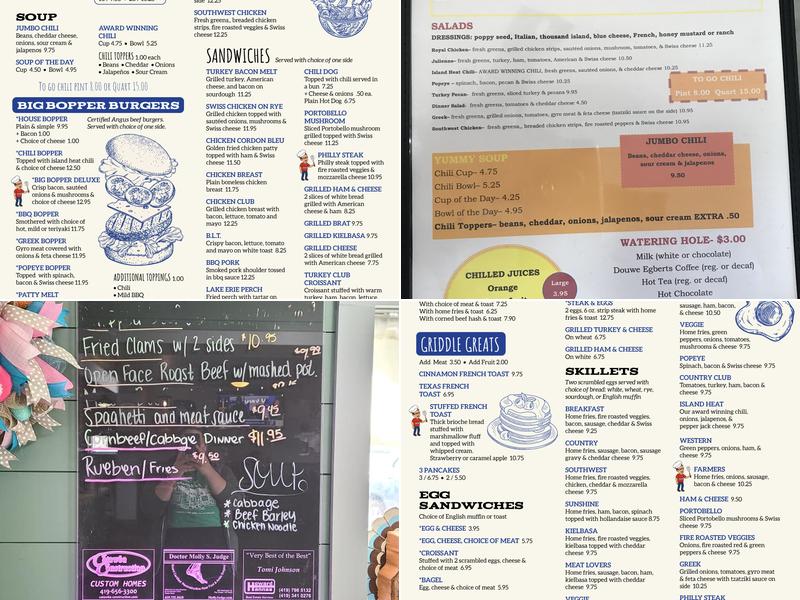 Big Boppers Restaurant Menu