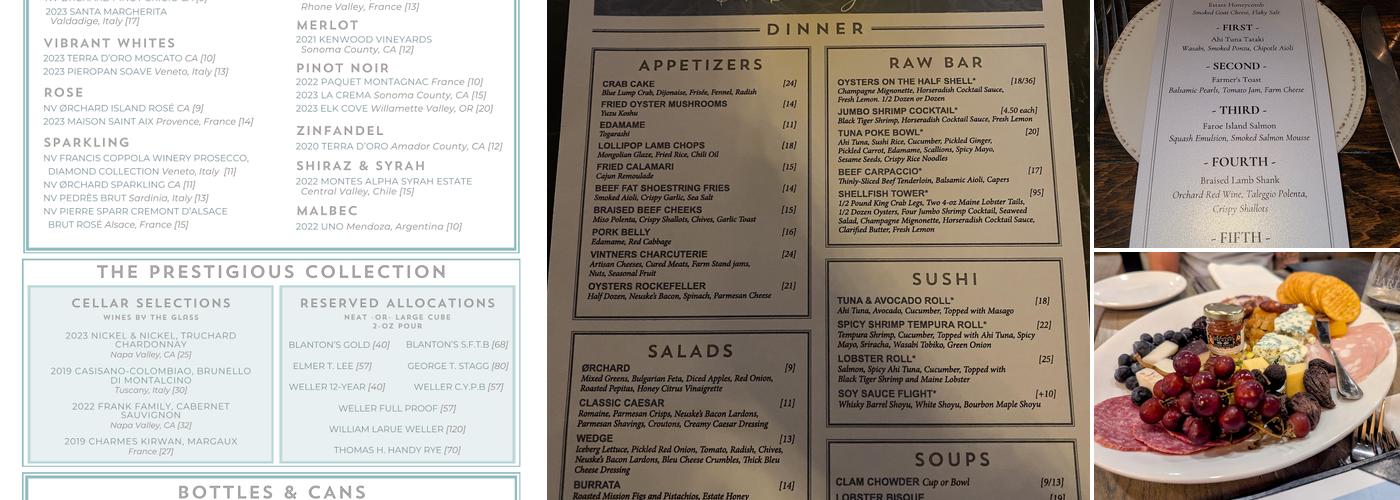 Ørchard Bar & Table Menu