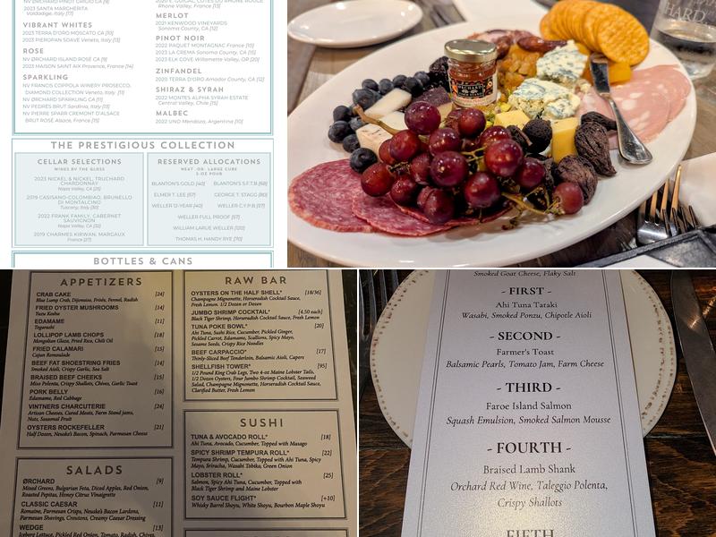 Ørchard Bar & Table Menu