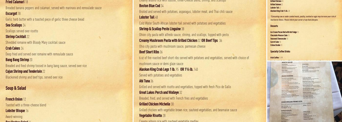 Bay Harbor Menu