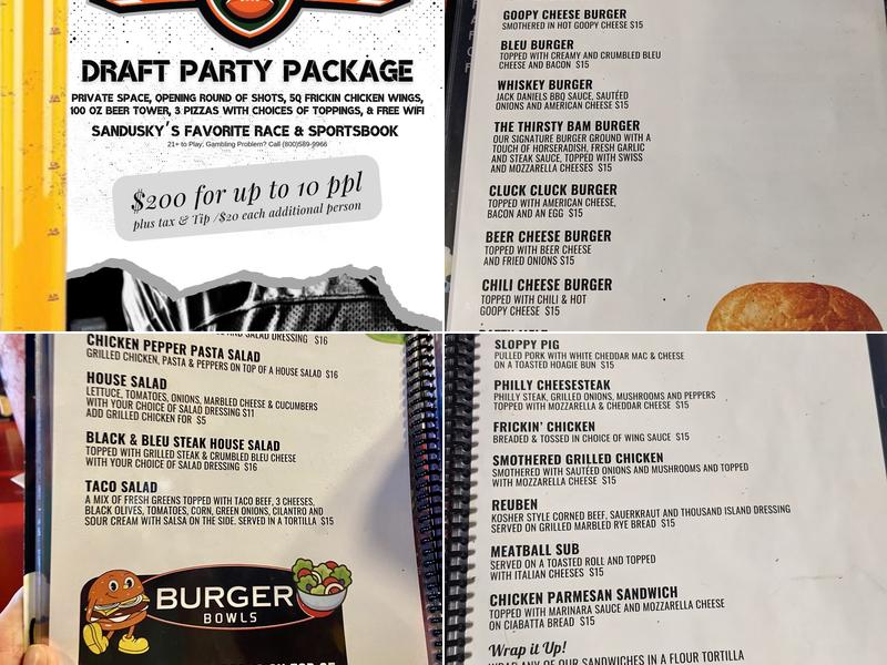 Thirsty Pony Restaurant Menu