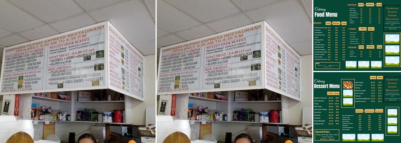Kambingan Filipino Express Restaurant Menu