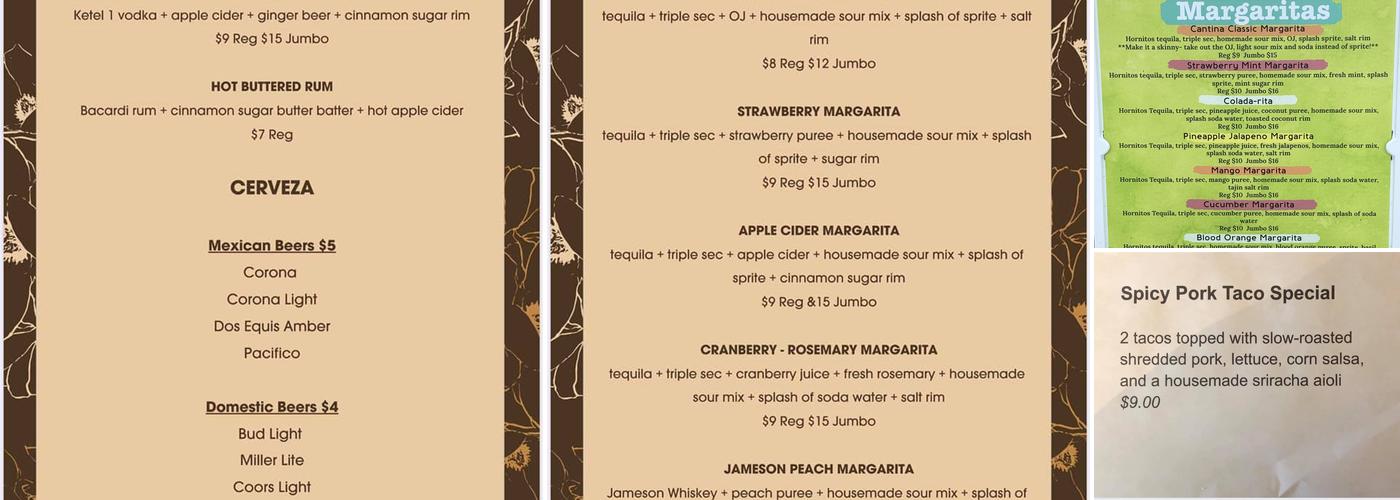 KI Cantina Menu