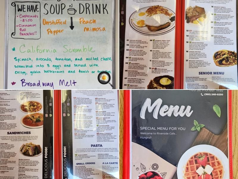 Riverside Cafe II Menu