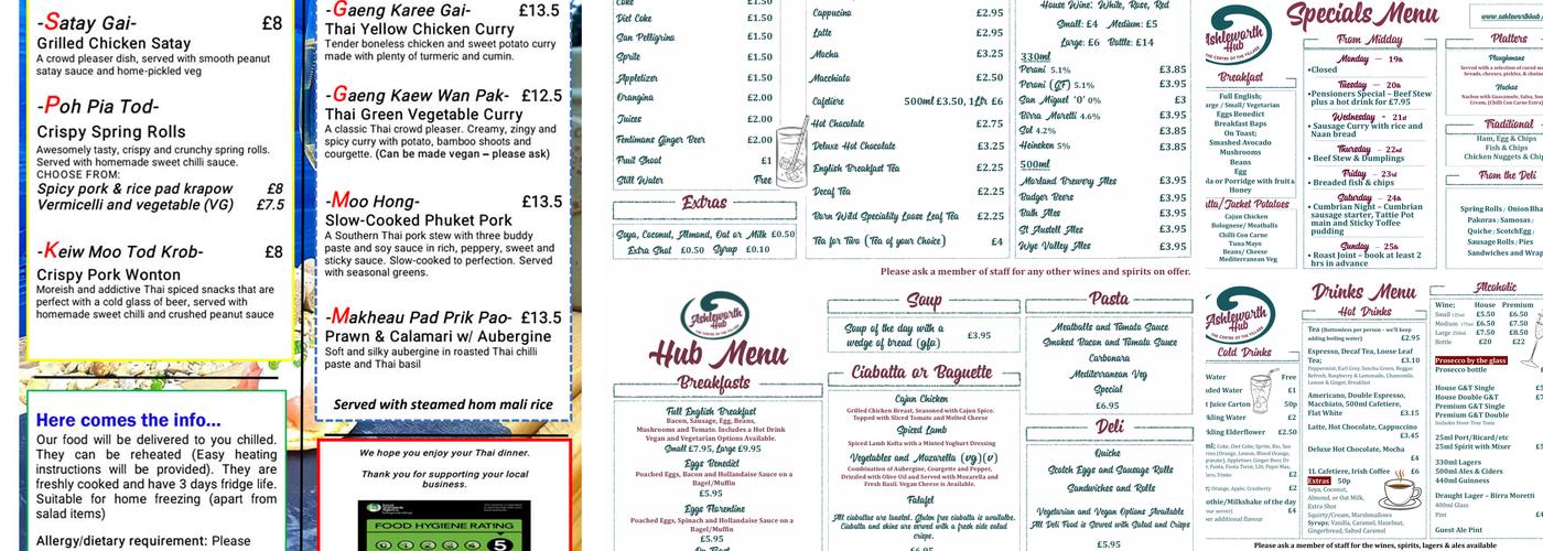 Ashleworth Hub Menu