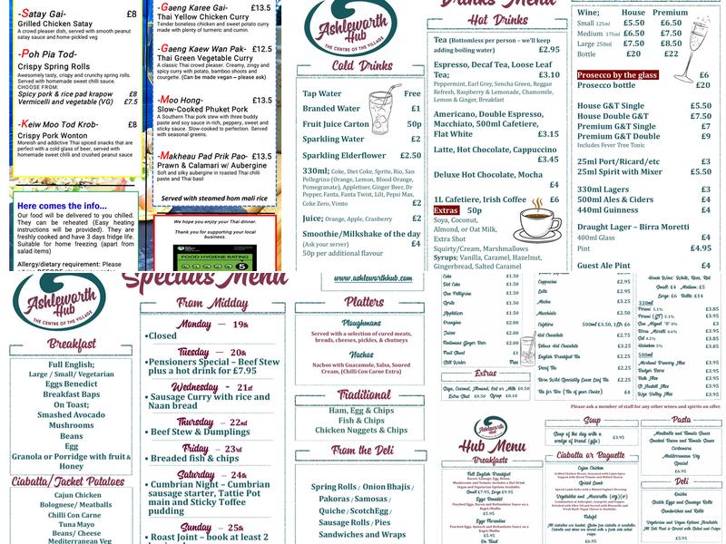 Ashleworth Hub Menu