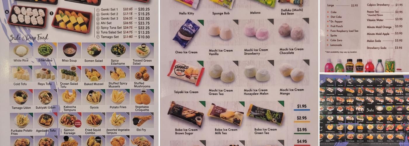 Genki Sushi Menu