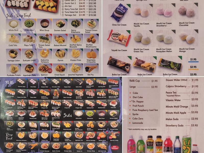 Genki Sushi Menu