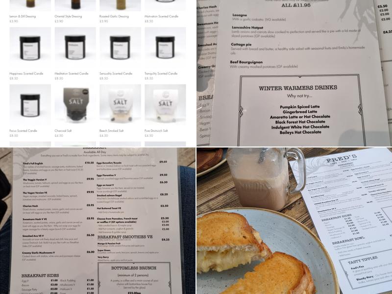 Freds of Worcester Menu