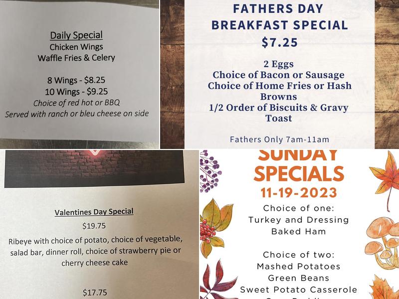 The Highland South Kitchen Menu