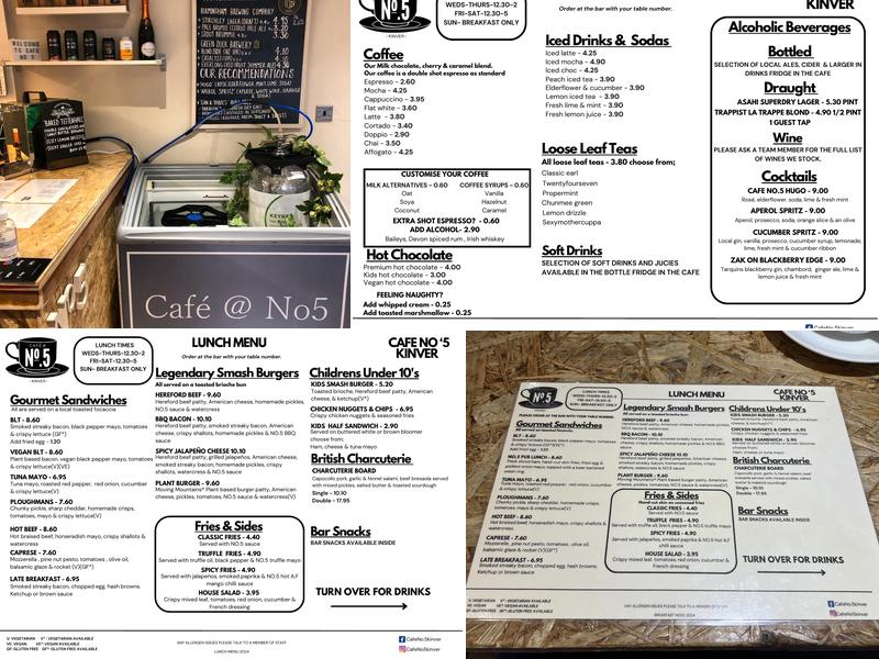 CAFE NO.5 KINVER Menu