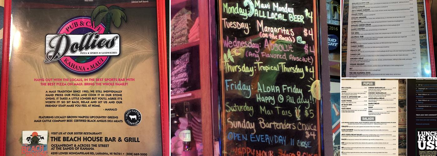 Dollie's Pub & Café Menu