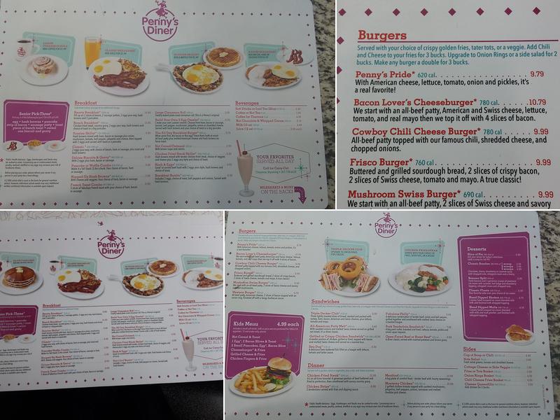 Penny's Diner Menu