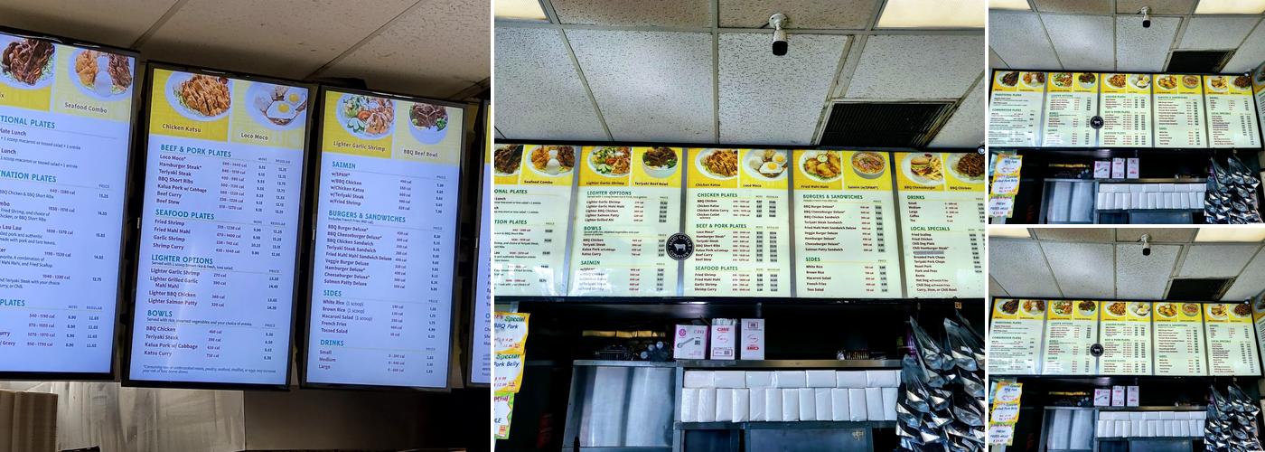 L&L Hawai‘ian Barbecue Menu