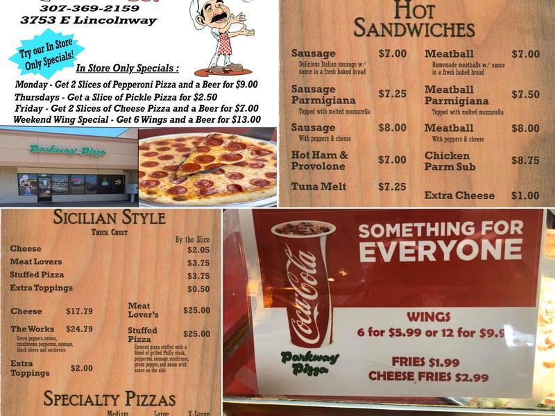 Parkway Pizza Menu
