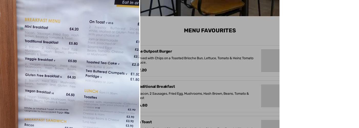 The Outpost Cafe & Bar Menu