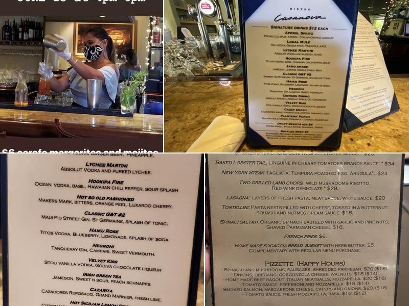 Bistro Casanova Menu