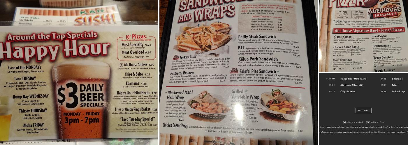 Ale House Menu