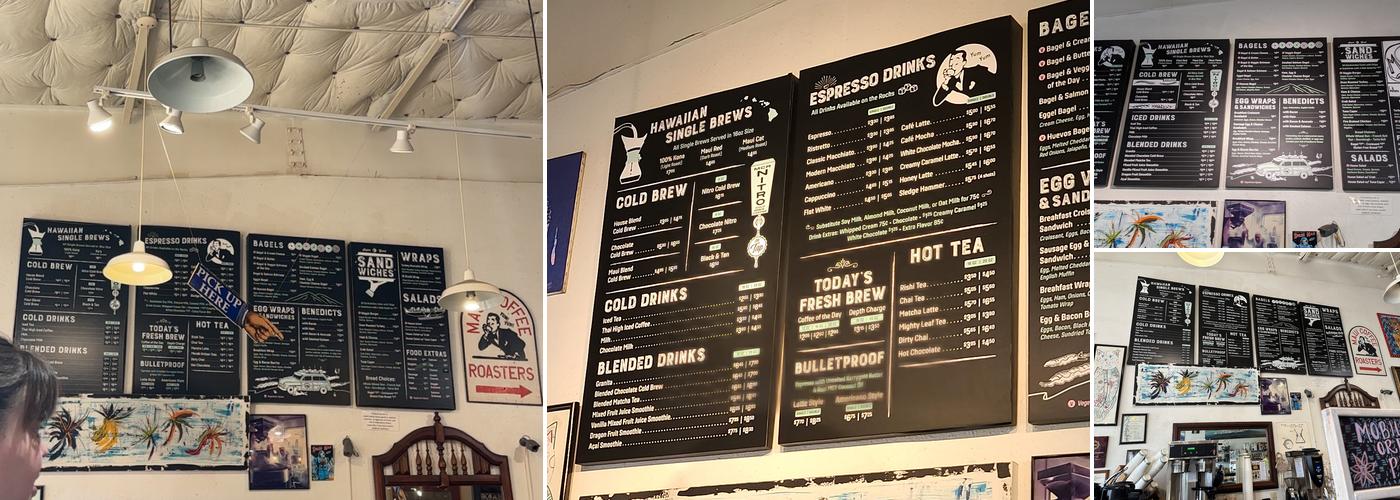 Maui Coffee Roasters Menu