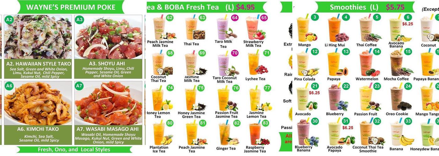 Hi Tea Menu