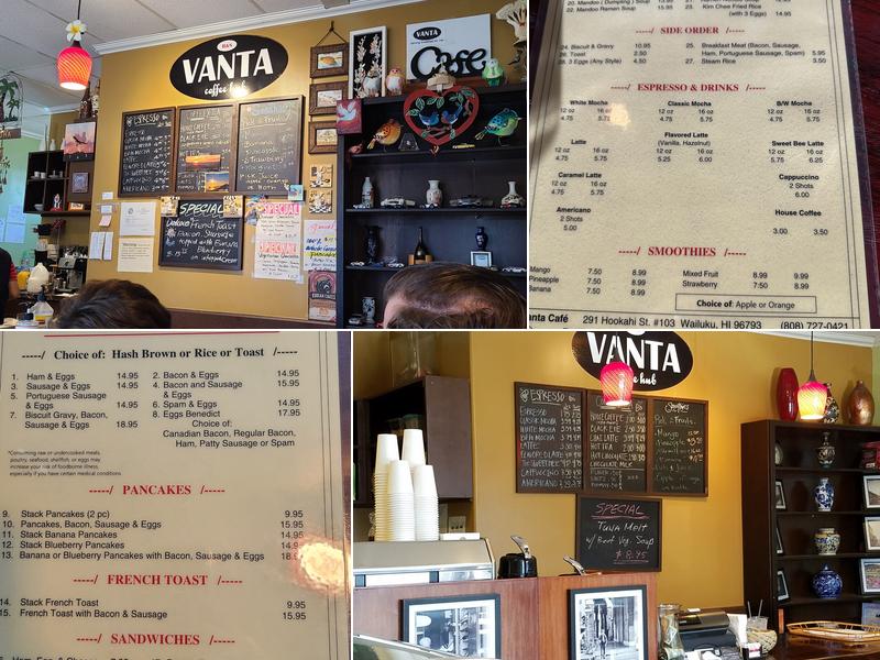 Vanta Coffee Hub Menu