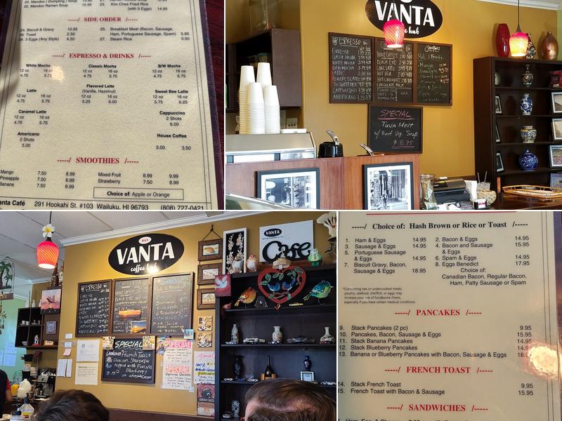 Vanta Coffee Hub Menu
