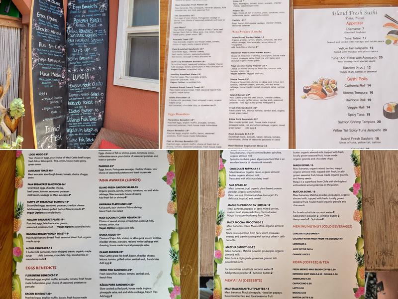 Island Fresh Café Menu