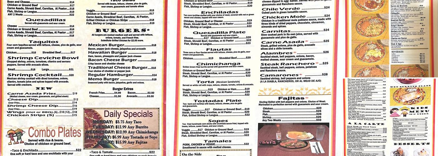 Amigo's Menu