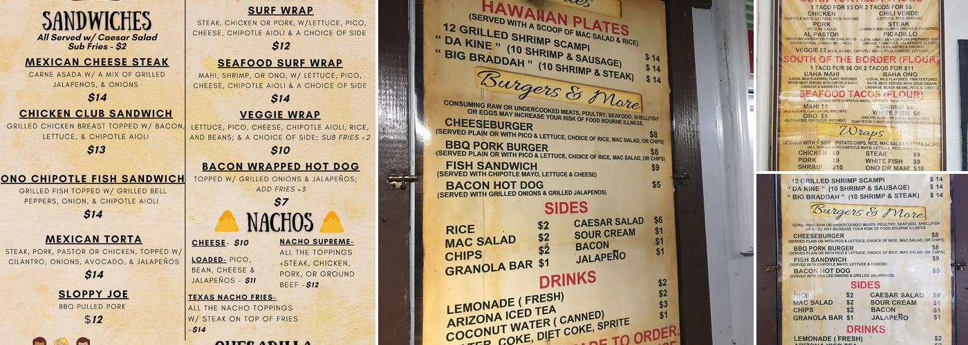 Horhitos Mobile Taqueria Menu