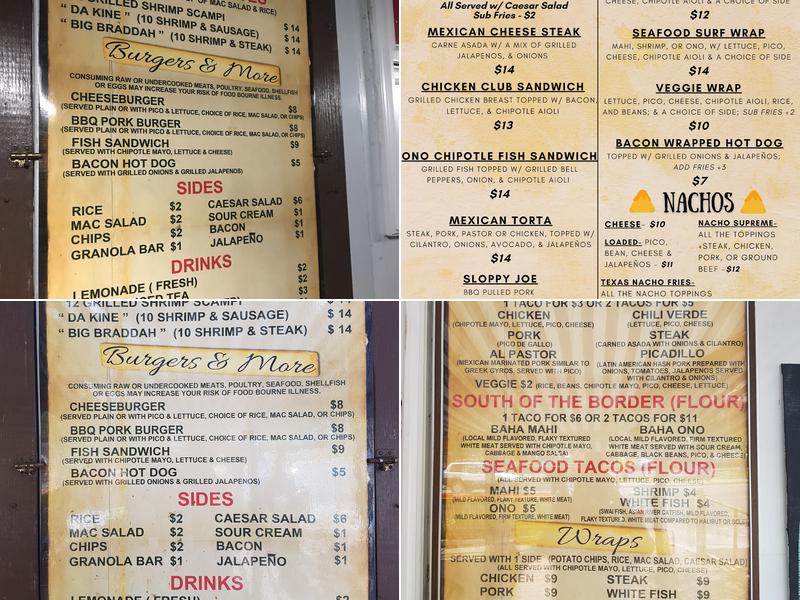 Horhitos Mobile Taqueria Menu