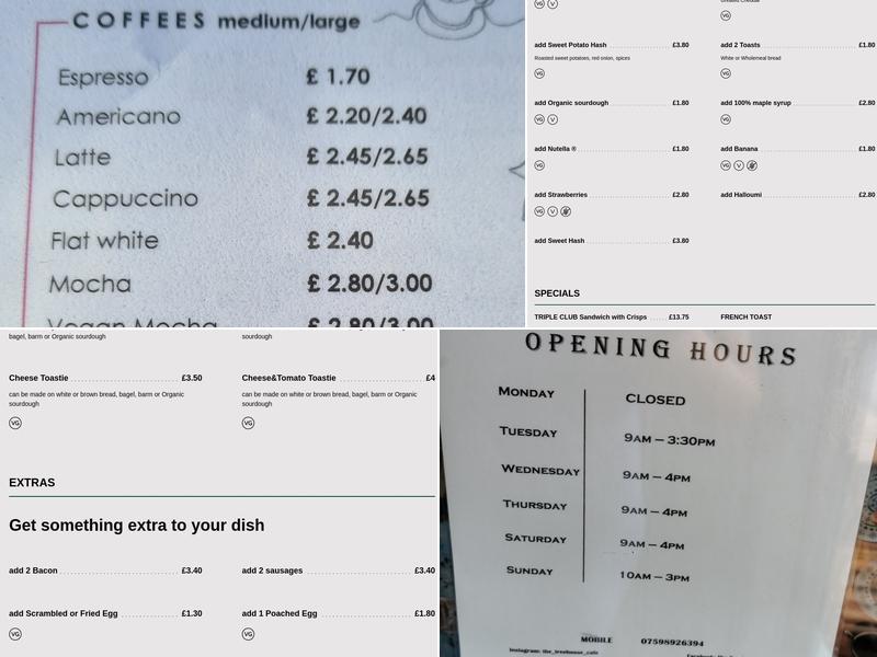 The Treehouse Salford Menu